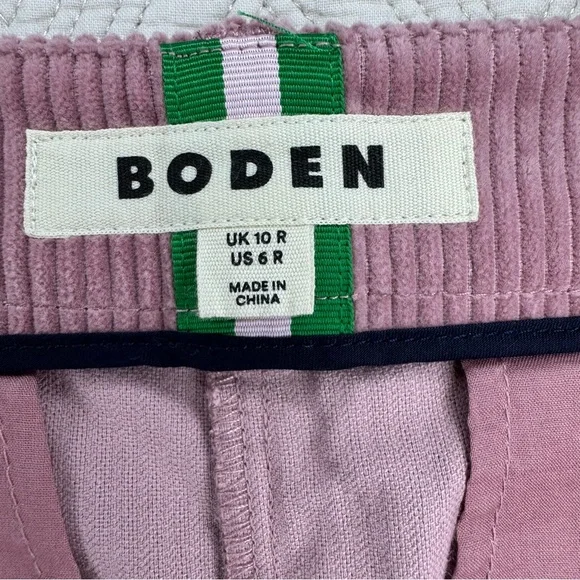 Boden Belgravia wide Leg Corduroy Pants In Blushing Rose Size 6 - Picture 16 of 16